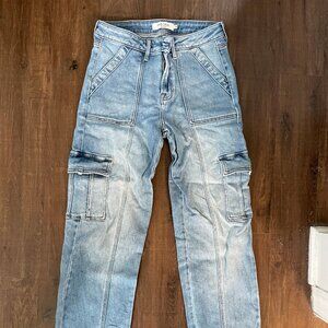 Cargo Straight-Leg Jeans
